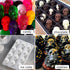 BUSOHA Skull Chocolate Molds Silicone - 2 Pack Non-Stick 40 Cavity Gummy Molds with 1 Droppers for Candy, Chocolate,
