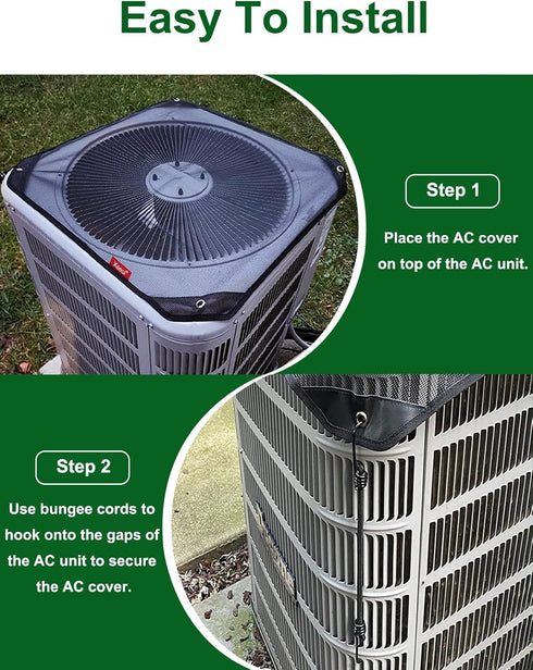 Universal Air Conditioner Cover for Outside Unit, Mesh AC Covers for All Season Protection (36" x 36")
