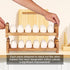 CVHOMEDECO. Wooden Egg Holder, Fresh Egg Collecting Rack for Countertop, Stackable with 24 Eggs, Home Kitchen