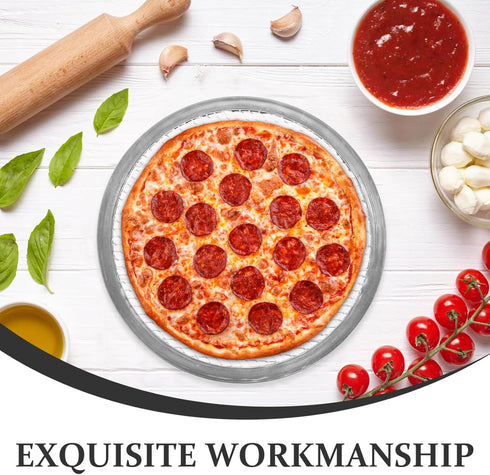 SOLUSTRE Nonstick Bakeware Pizza Screen 8 Inch Aluminum Pizza Baking Screen Round Crisper Tray Seamless Non Stick Mesh Net Tray Kitchen Tool for Oven BBQ Grilling Metal Screen by SOLUSTRE
