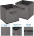 Nestl Foldable 12 Cube Storage Organizer Bins, Grey Fabric Storage Baskets with Handles, 11-Inch for Bedroom, Playroom