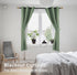 KOUFALL Green Curtains: Thermal Short Curtains for Kitchen Window Over Sink, 45 Inch Length, 2 Panels Set