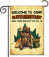 Welcome To Camp Quitcherbitchin Flag, 12x18 Double Sided Garden Flag, Outdoor Decorations for Campsite