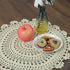 kilofly Handmade Crochet Round Cotton Lace Table Placemats Doilies Value Pack, 4 Medallion, 17 Inch, Beige