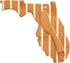 Totally Bamboo Florida Charcuterie Board with Spreader Knife Gift Set, 9-1/4" x 10-1/8"