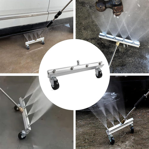 13 Inch 45-Degree 4000 Hourleey Pressure Washer Undercarriage Cleaner, Undercarriage Water Broom with Extension Wand