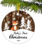 JUPPE Baby Show Gift - Baby's First Christmas Ornament 2024, Cute Baby Fox Ornament Decoration Gifts for Newborn Babies