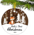 JUPPE Baby Show Gift - Baby's First Christmas Ornament 2024, Cute Baby Fox Ornament Decoration Gifts for Newborn Babies