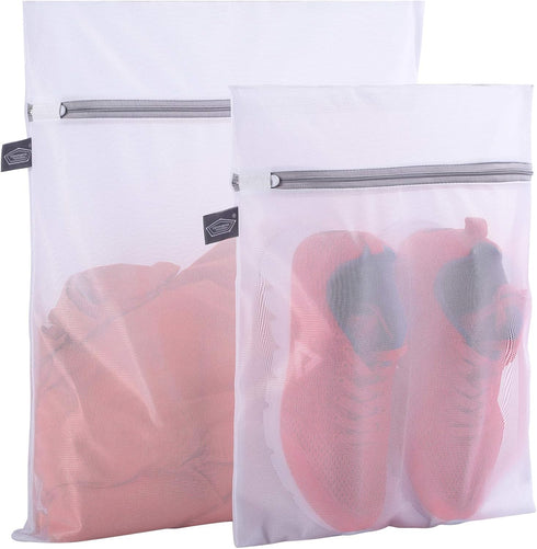 Kimmama Set of 2 Delicates Laundry Bags, Durable Zipper Mesh Bra Wash Bag, Keep Cloth Shape in Washer