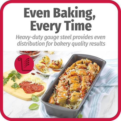 GoodCook Set of 2 Extra Large Nonstick Steel Bread Loaf Pans, 13" x 5", Scratch-Resistant, Easy to Clean