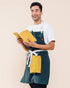 Adjustable Linen Kitchen Apron for Men and Women - Spruce Color