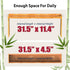 31.5" 6 11.4" Countertop, IIIOIIIA Bamboo Over the Stove Spice Shelf for Kitchen, Spice Rack Organizer Shelf