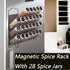 SWOMMOLY 28 396 Set Countertop,12.9" 12.4" Magnetic Spice Rack Organizer with Glass Spice Jars, Spice Labels with Chalk