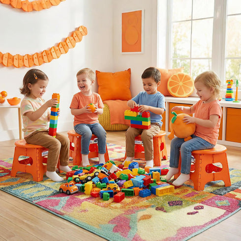 9 Inch, 265 lbs ACSTEP Folding Step Stool Sturdy Collapsible Step Stool Foldable Up to for Kids Toddlers & Adults, Non