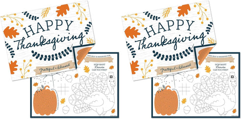 Big Dot of Happiness Happy Thanksgiving Games, Paper Fall Harvest Party Coloring