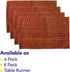 Sweet Home Collection 100% Cotton Placemats, Set of 6, Two Tone Woven Fabric, 13" x 19", Soft Durable Table Mat, Rust