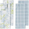 ELYN Microfiber Kitchen Dish Towel Set, Quick-Dry & Absorbent Waffle Weave Cleaning