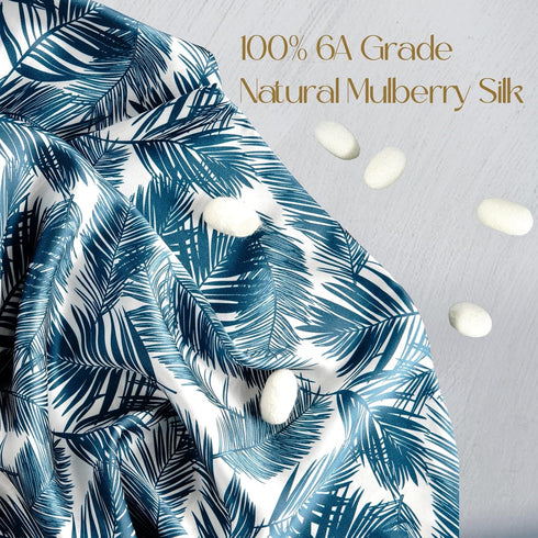 ZIMASILK 100% Pure Mulberry Silk Pillowcase for Hair and Skin Health, 19 Momme Silk Floral Print, Queen Size