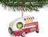 Red and White Happy Camper RV Trailer Christmas Tree Ornament - Camping J8394
