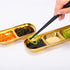 drizzle Sauce Dish Stainless Steel Gold Soy Tomato Sauce Salt Vinegar Sugar Spices Flavor Condiment Dip Bowls Korean BBQ Home Kitchen Plates by drizzle