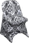 YOUR CHAIR COVERS - Black and White Damask Spandex Folding Chair Cover