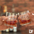 DaddyFactory Personalized Whiskey Glass for Men, Customized Engraved Monogram Rocks Cocktail Glass, 10.25 oz