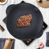 Korean BBQ Grill, Cast Iron Round Non Stick Grill Plate for Induction Cooktop and Stove