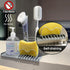 Gosmol Sponge holder for kitchen sink caddy accessories gadgets, dish soap brush holder for sink organizer, soap tray