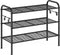 SONGMICS Shoe Rack, 3-Tier Shoe Organizer, Metal Shoe Shelf Storage with 4