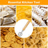 LIQWEI Pasta Cutter Wheel, Pastry and Pasta Cutter Wheel Pastry Ravioli Wheel Cutter With Long Wooden Handle