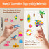 40PCS Summer Reusable Jelly Stickers, Waterproof Beach Window Cling Stickers for Toddlers, Removable Easy to Clean Gel