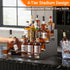 YQBRAO 4-Tier Liquor Bottle Display Shelf, Coffee Syrup Rack Organizer, Water Bottle Organizer, Mini Bar Cabinet