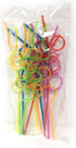 Crazy Straws for Kids - 12 Pk Silly Reusable Plastic Curly Twisty Straws for Party Toddlers and Adults