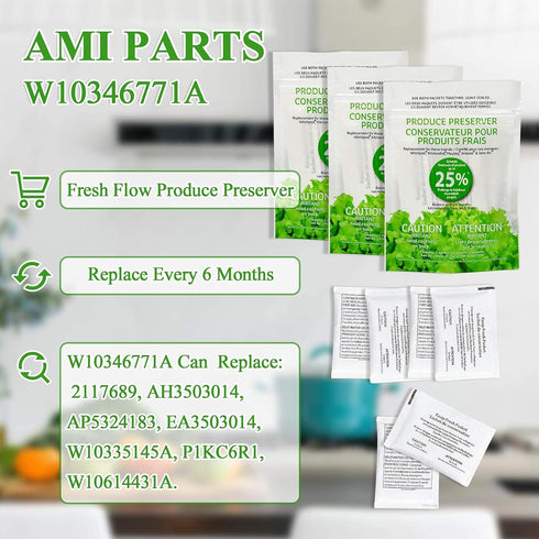 AMI PARTS W10346771A Fresh Flow Produce Preserver - Replacement Part Compatible with Refrigerators (3