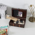 SLPR Wooden Storage Box with Hinged Lid and Handle - Small Decorative Wood Treasure Chest, 11" x 7" x 5.7"