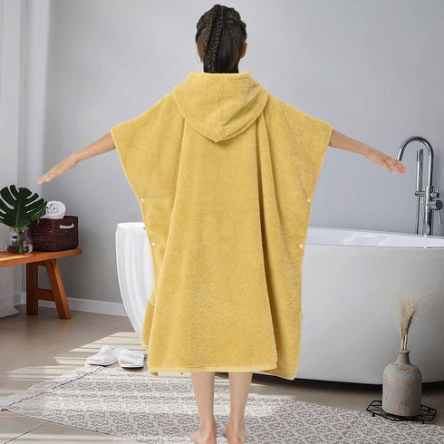 Kids(8-14Years),Oversized 100% (600GSM) Swimming VOOVA & MOVAS Poncho Towels for Cotton Thick Absorbent Bath Robe