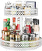 Lazy Susan Organizer 2 Tier - 12 inch Adjustable Metal Rotating Lazy Susan for Cabinet, Pantry, Kitchen Countertop,