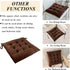 2 Set Rocking Chair Cushions Indoor Velvet Chair Pads High Back and Seat Cushion Piece Brown