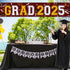 Congrats Grad 2025 Graduation Yard Sign, Giant Maroon Lawn Sign Decorations for Graduation Party Supplies