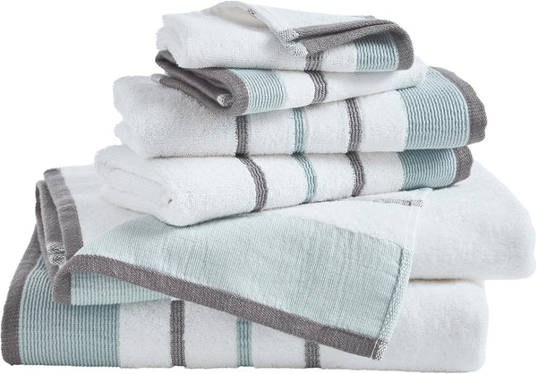 Great Bay Home Decorative Bath Towel Set - Luxury Cotton 6 Piece