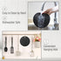 BTaT Silicone Trivet Mats, 2 Pack, Black, Round Silicone Hot Pads for Kitchen, Trivets for Hot Pots and Pans