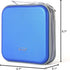 CD Storage Case for PS3 Games, Sturdy DVD Holder with 40 Inner CD Sleeves, Great Space Saver for DVD Shelf (Blue)