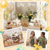 Funnymoom 24 Sets 100 ml Baby Shower Bottles Favors for Guests Glass Milk Jar with Ribbons and Stickers Decorations