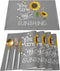 You are My Sunshine Placemat Set of 6 for Dining Table - Cotton Linen Waterproof Cloth Table Mat, Easy Clean