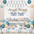 2nd 2nd Train Birthday Decoration Boy, Chugga Chugga Two Two Decorations Backdrop Banner Garland Cake Cupcake Topper