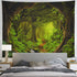 Tushelia Forest Tapestry - Psychedelic Tree Cave Tapestries for Bedroom Decor, Fantasy Nature Landscape