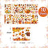 Thanksgiving Fall Window Clings Decorations, 10 Sheets Thanksgiving Window Stickers for Kids Home Office Classroom Party Glass Windows Double Sided Turkey Autumn Pumpkin Fall Leaves Window Decal