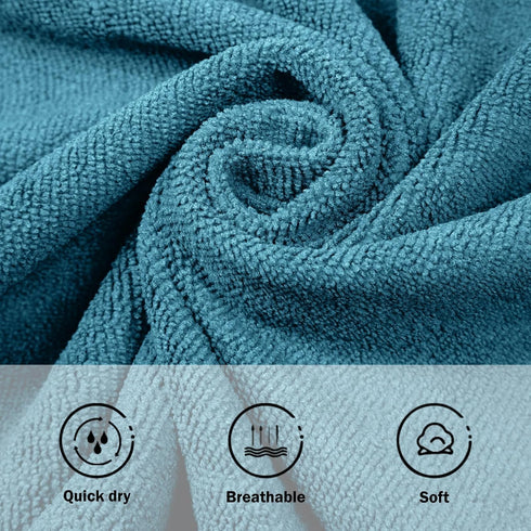 MissShorthair Towel Poncho for Kids, Hooded Beach Towel for Girl&Boy, Surf Poncho Swim Changing Robe Microfiber Bath