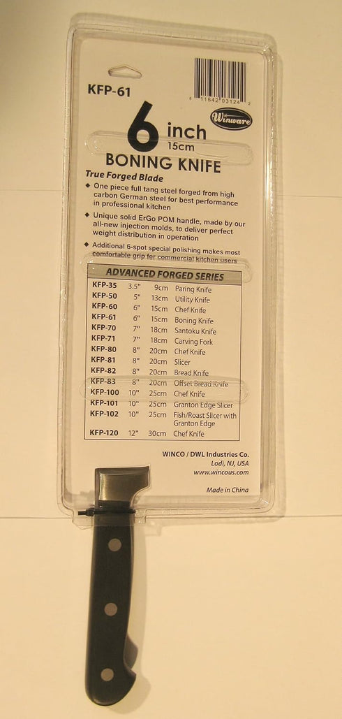 Winco KFP-61 Acero Cutlery, Stainless Steel, 6"
