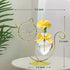 LEAHPENG Cat-7.4inch) Desktop Glass Planter Vase Holder, Metal Stand Creative Cat Plant Terrarium for Hydroponics